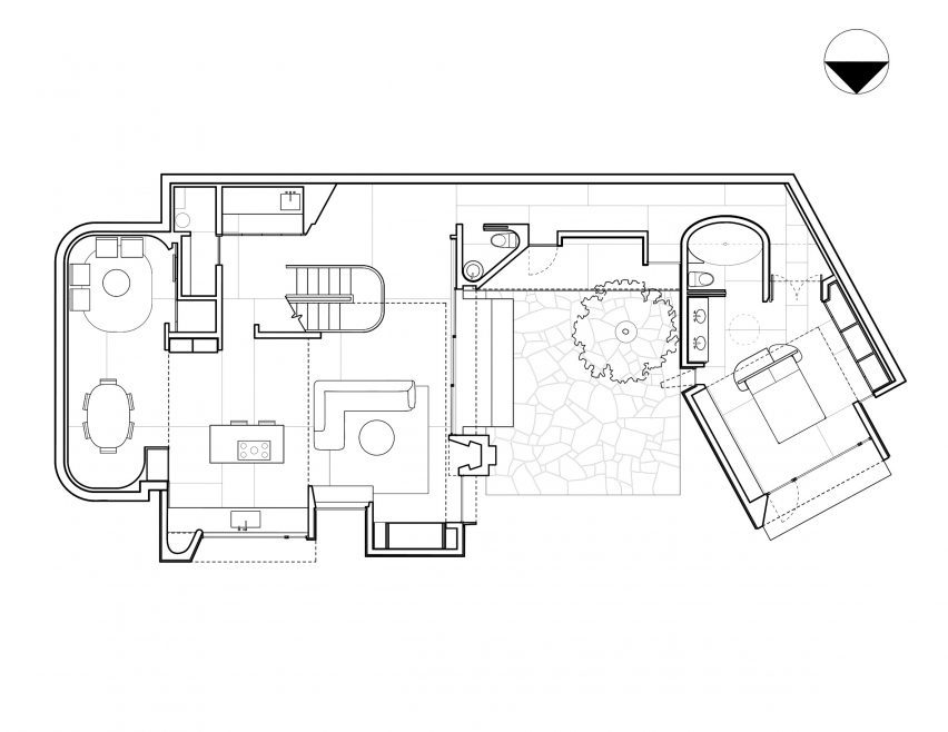 Lower level floor plan