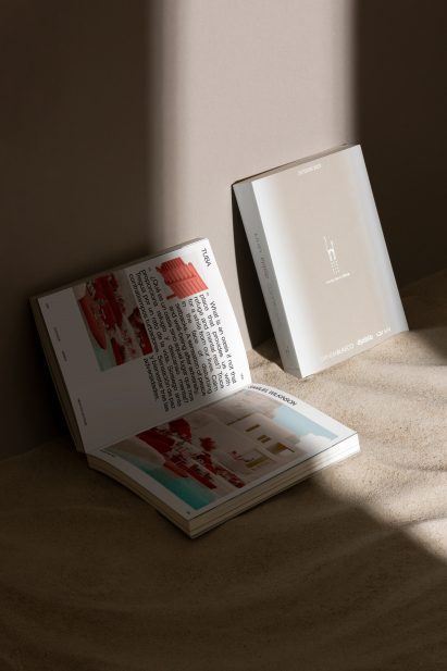 Photo of the Gandia Blasco Outdoor 2023 catalogue with Gan and Diabla open to the Tuba collection page