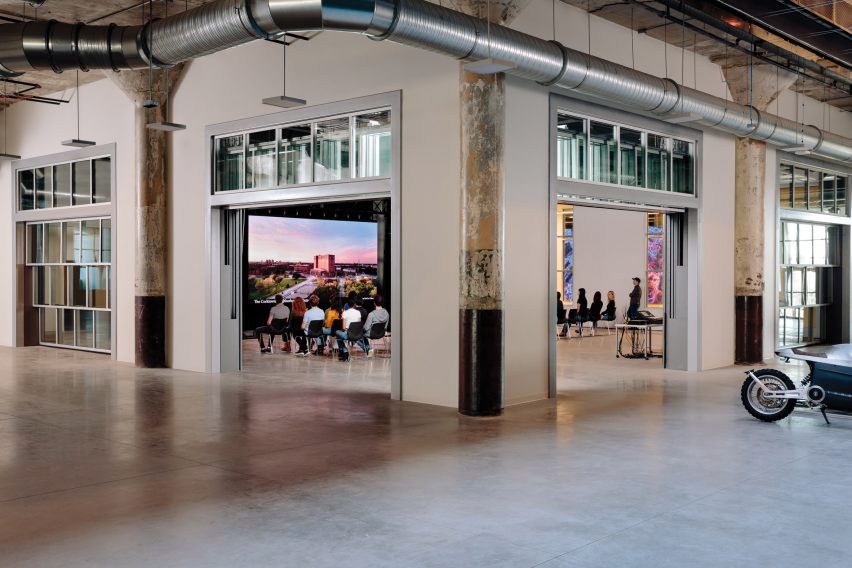 Newlab Detroit headquarters at the former Book Depository building by Gensler and Civilian