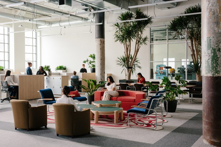 Newlab Detroit headquarters at the former Book Depository building by Gensler and Civilian