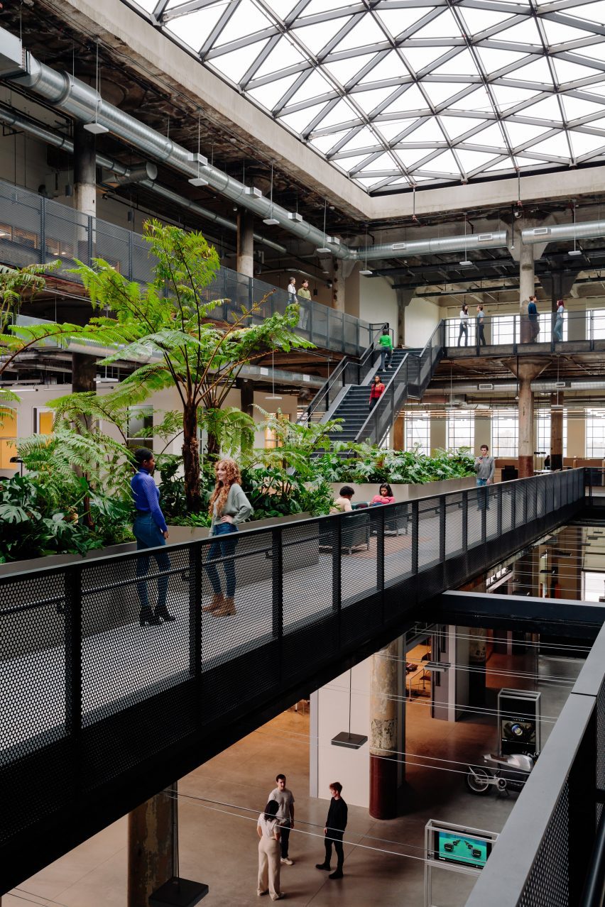 Newlab Detroit headquarters at the former Book Depository building by Gensler and Civilian