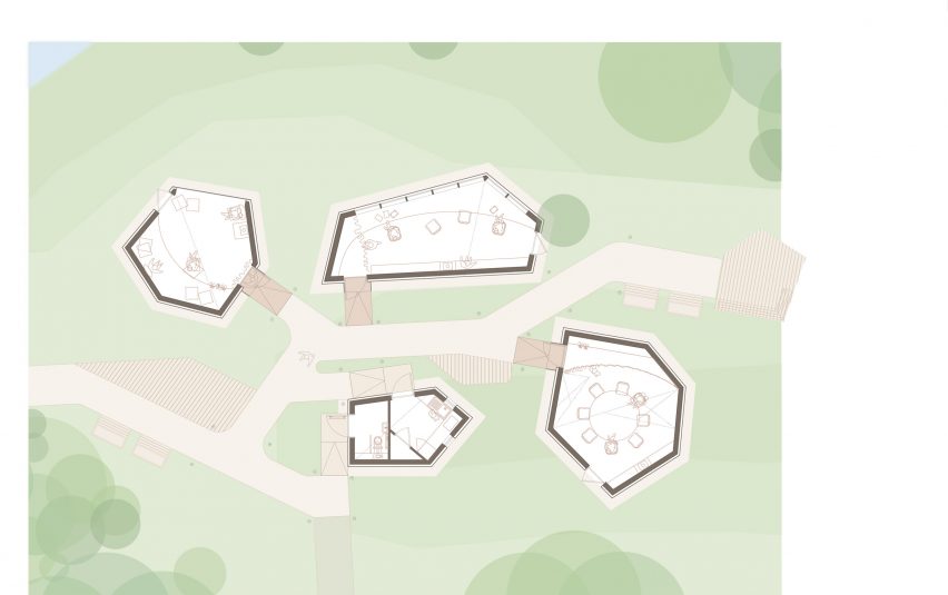 Floor plan of Harwell Hide by Bell Phillips