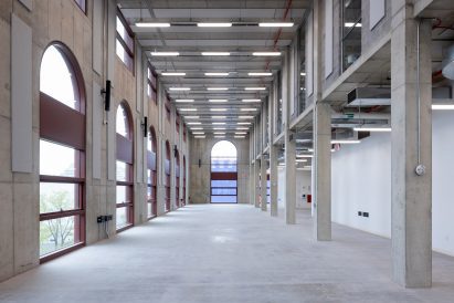 Exposed concrete interiors