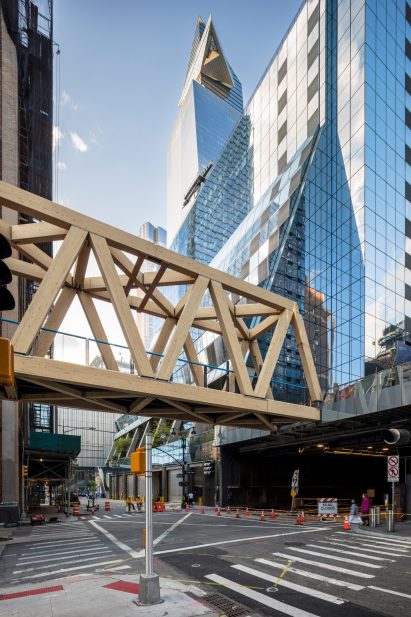 Alaskan yellow cedar bridge in New York City