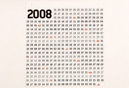 Calendar by Snæfríð Þorsteins and Hildigunnur Gunnarsdóttir