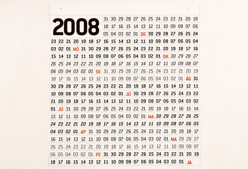 Calendar by Snæfríð Þorsteins and Hildigunnur Gunnarsdóttir