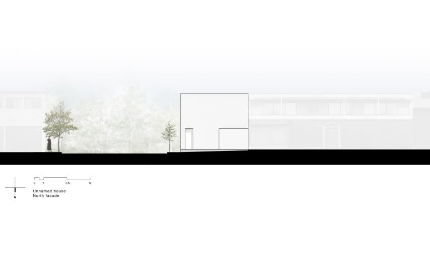 Elevation drawing of a house in Mexico by HW Studio Arquitectos