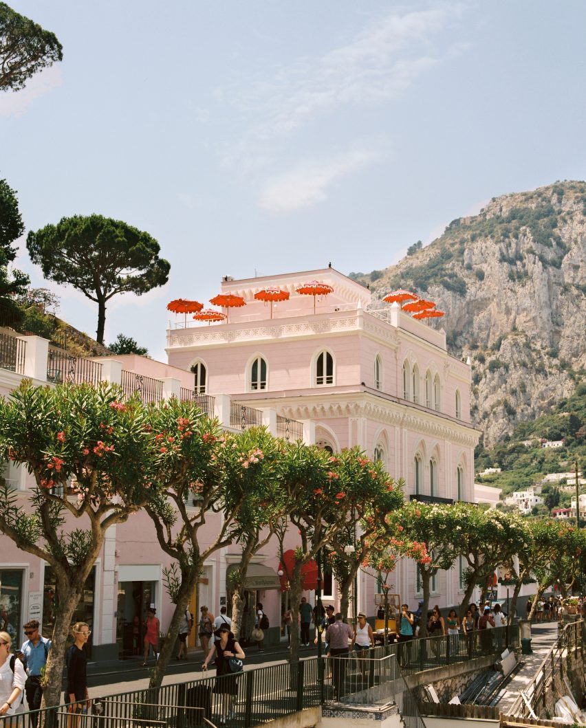 Il Capri hotel viewed from the street