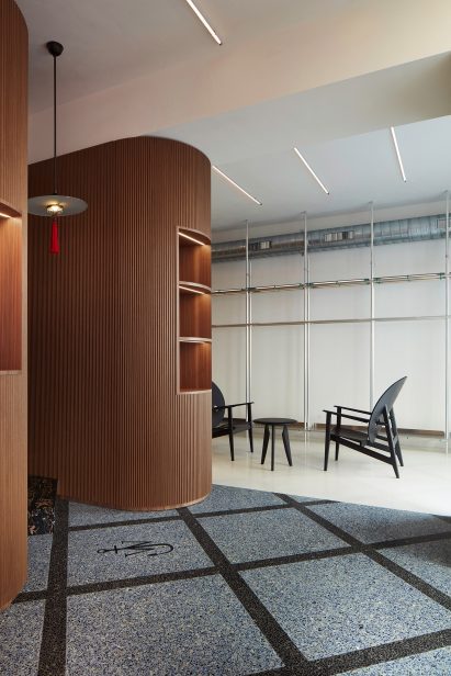 Interior photo of the JW Anderson store in Milan