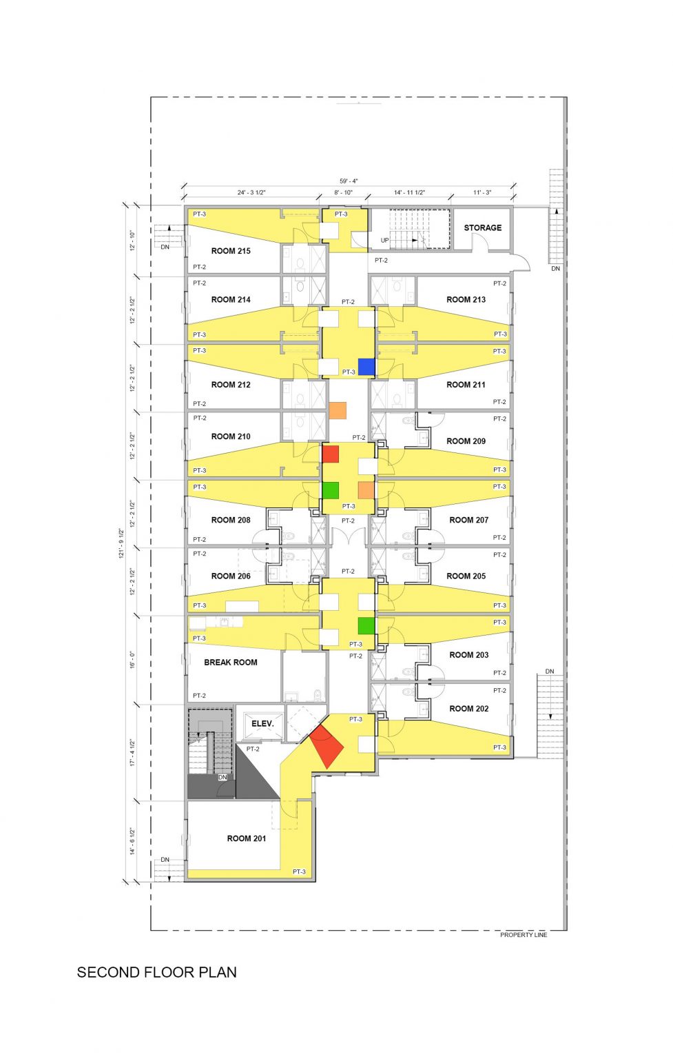 Second floor plan of The Alvarado by Kadre Architects