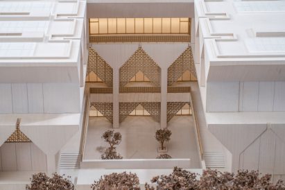 Model of the Kiran Nadar Museum of Art by David Adjaye