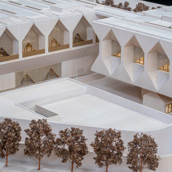 Model of the Kiran Nadar Museum of Art by David Adjaye