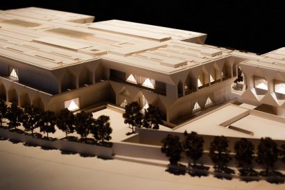 Model of the Kiran Nadar Museum of Art by David Adjaye