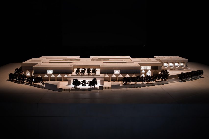 Model of the Kiran Nadar Museum of Art by David Adjaye