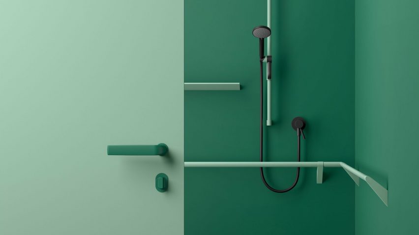 Les Couleurs Le Corbusier handles by FSB in green