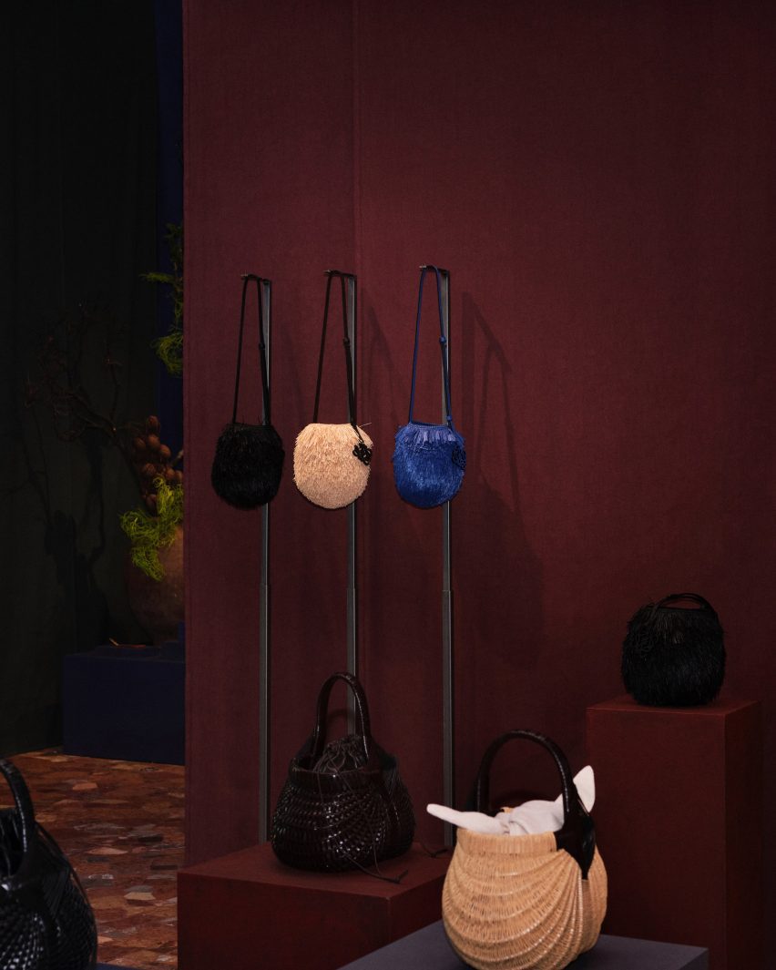 Bags by Loewe at Milan design week
