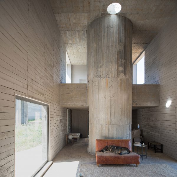 Large column in Luna House by Pezo von Ellrichshausen