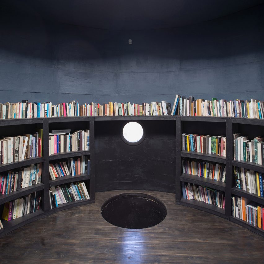 Library in Luna House by Pezo von Ellrichshausen