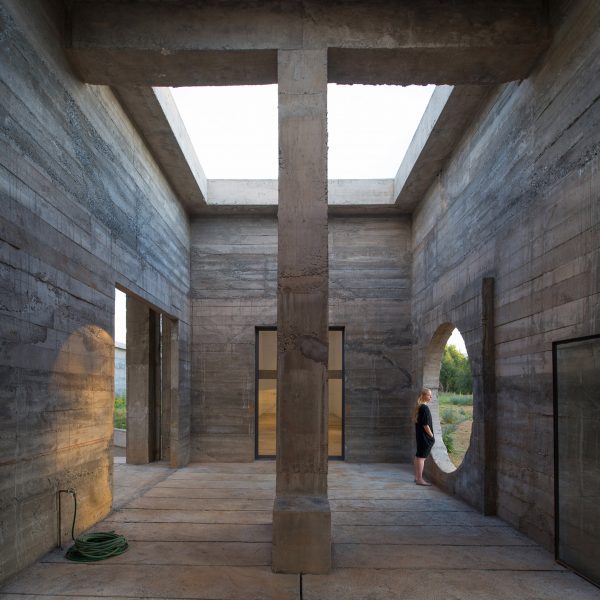 Room with skylight in Luna House by Pezo von Ellrichshausen