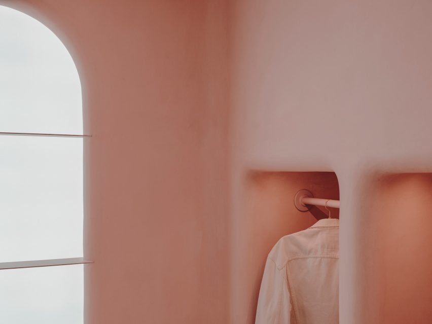 Pink interior of Moco shop in Barcelona, designed by Isern Serra and Six N. Five