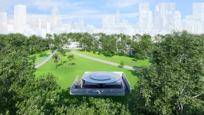 Aerial visual of MPavilion 10 in Australia