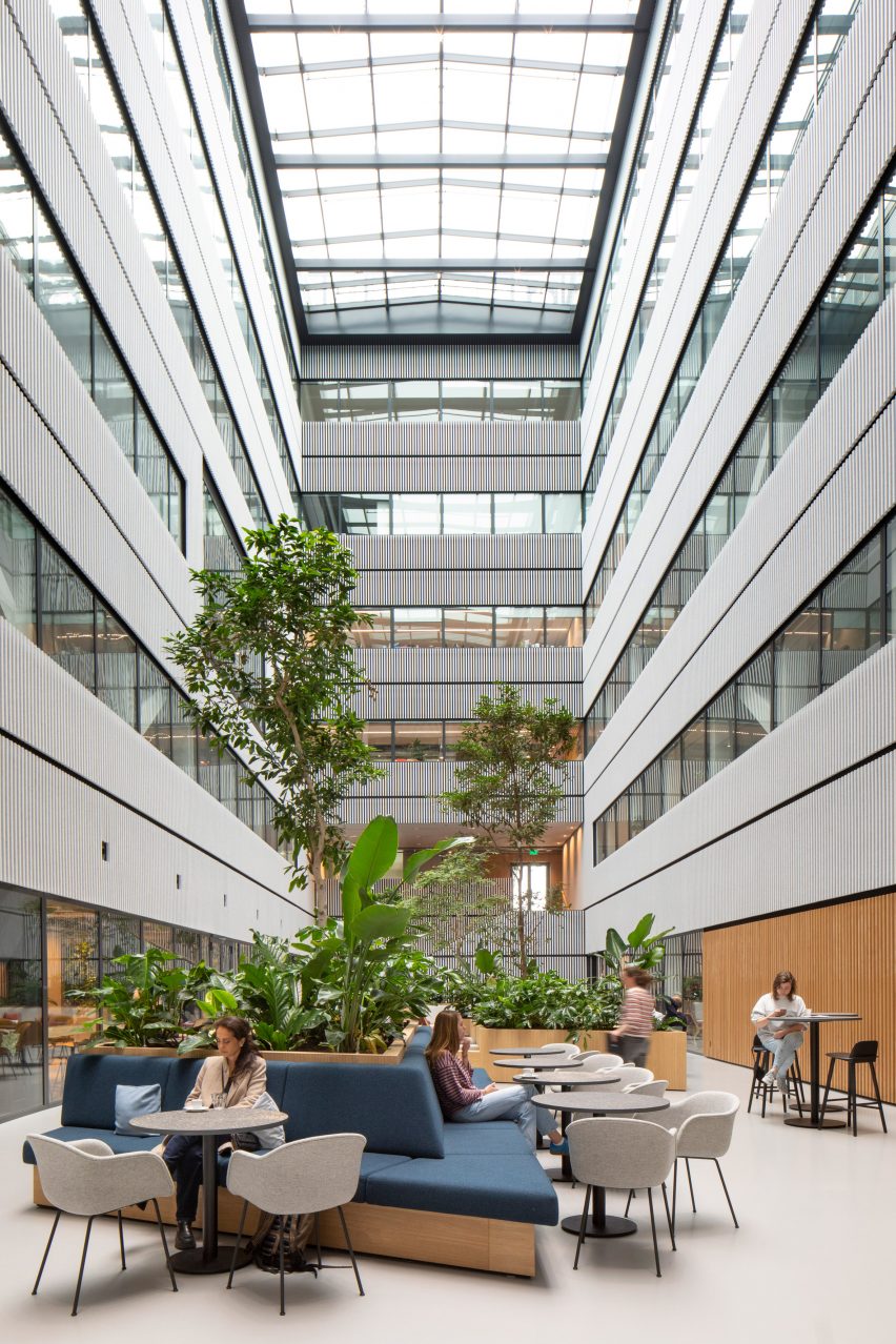 Six-storey atrium in hte Matrix One building by MVRDV