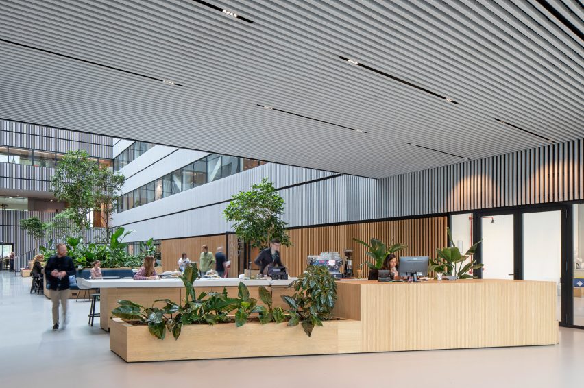 Internal workspace at the Matrix One building by MVRDV