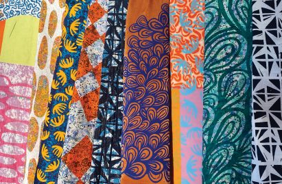 Brightly coloured fabric swatches
