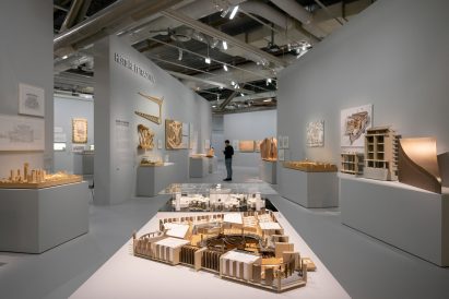 Architectural models and drawings in the Centre Pompidou in Paris