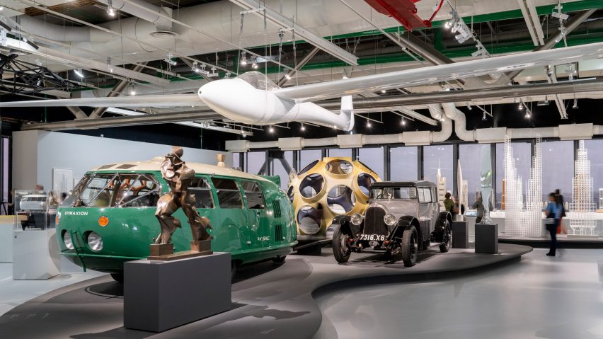 Architecture and cars models at the Norman Foster exhibition at the Centre Pompidou
