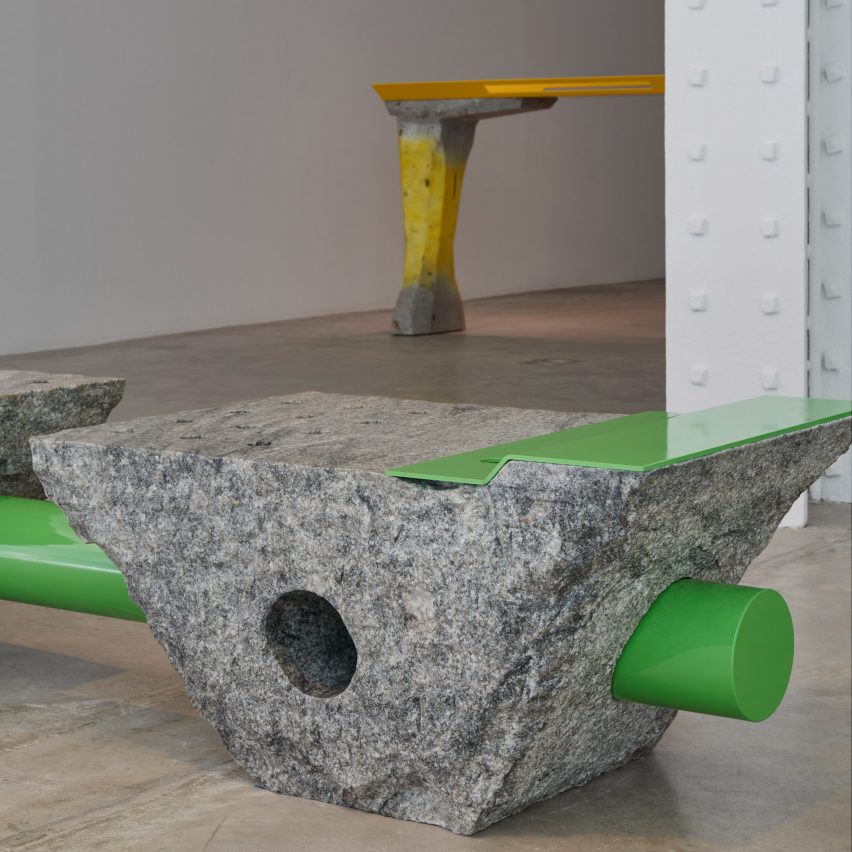Concrete and colorful piece by Samuel Ross