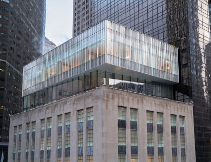 Upper view of Tiffany Landmark addition by OMA