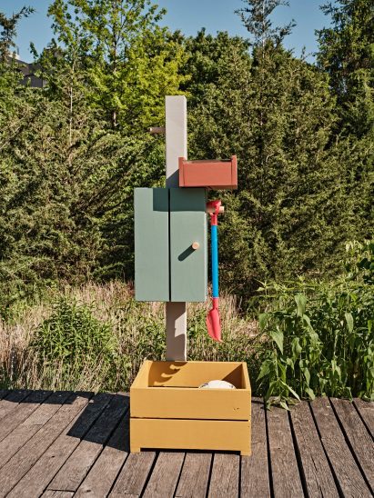 Colorful lost and found and book library in Public Acesss exhibition