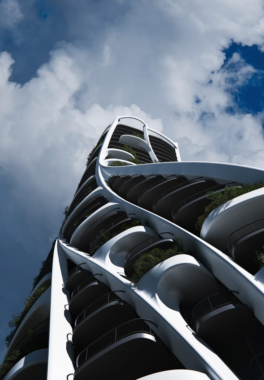 Facade of Qondesa skyscraper