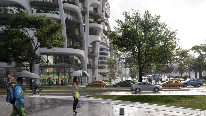 Streetscape by Qondesa tower