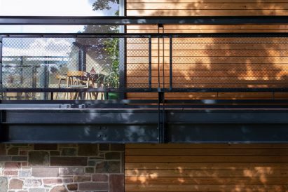 Detail view of Rescobie Pavilion by Kris Grant Architect