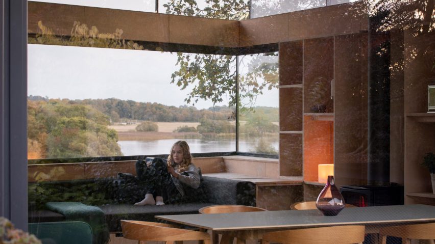 Interior of Rescobie Pavilion by Kris Grant Architect