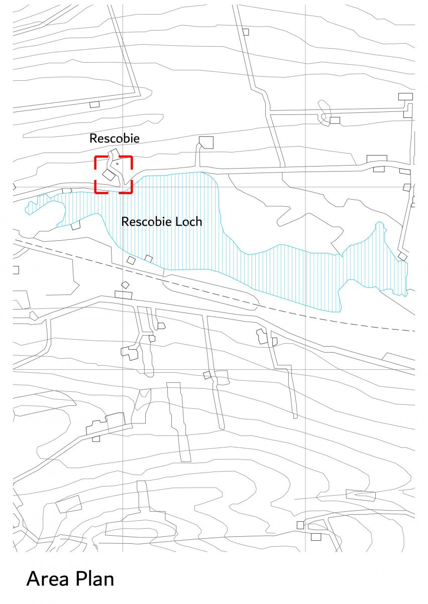 Site plan of Rescobie Pavilion by Kris Grant Architect