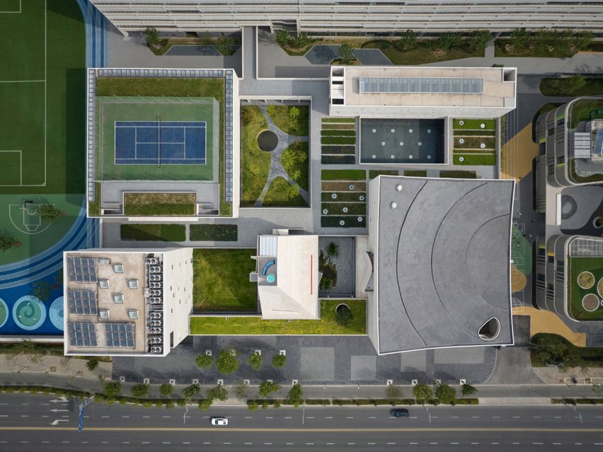 Exterior of Shanfeng Academy by Open Architecture