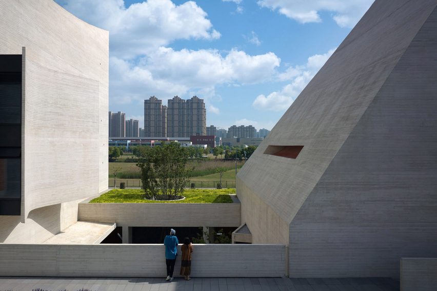 Exterior of Shanfeng Academy by Open Architecture