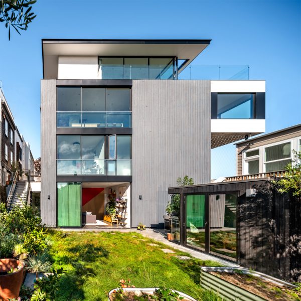 Exterior and back garden of Red Stair House by Dumican Mosey