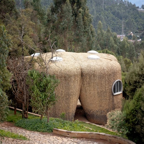 Stone research centre on a hillside at the Meles Zenawi Memorial Park by Studio Other Spaces
