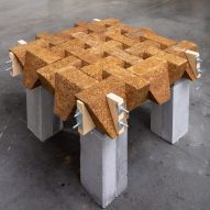 Sugarcrete sugarcane waste construction material blocks in an interlocking grid by Grimshaw and the University of East London