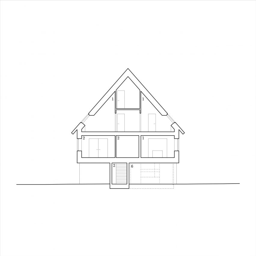 Section of Straw Bale House by Atelier Kaiser Shen