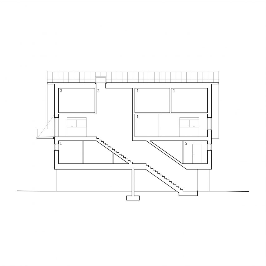 Section Straw Bale House by Atelier Kaiser Shen