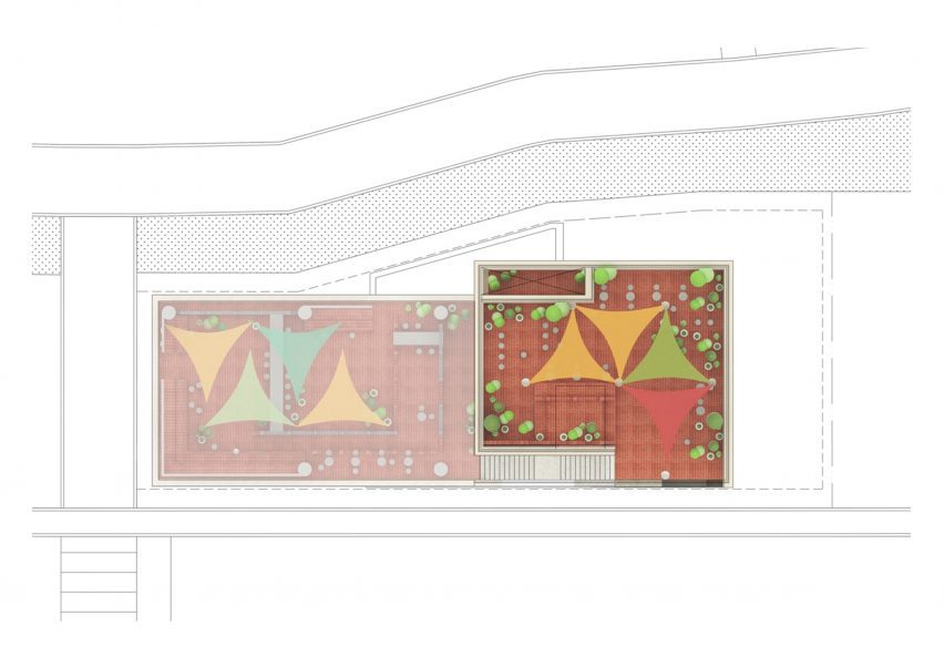 Roof plan of Parconido Bakery Cafe