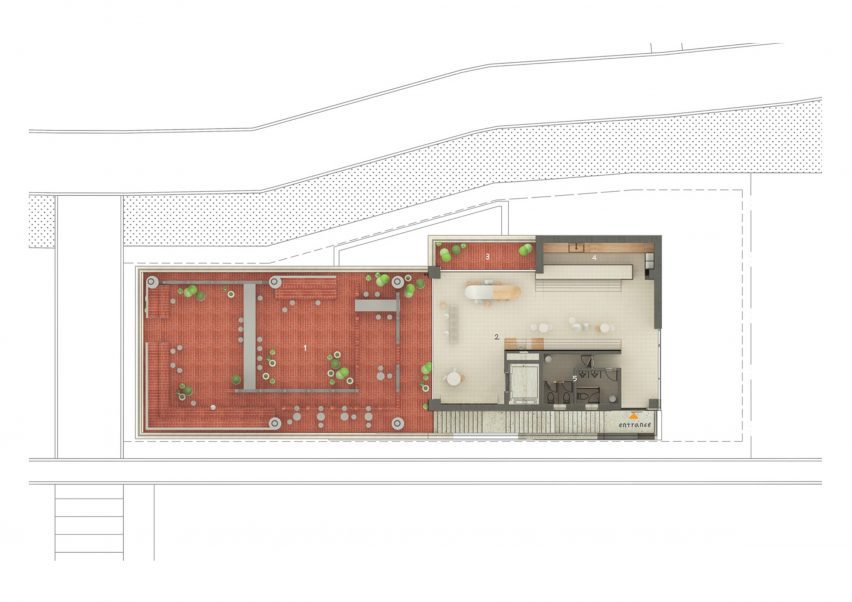 Third floor plan of Parconido Bakery Cafe