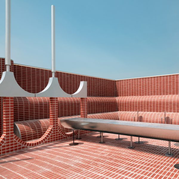 Sukchulmok adds curved brick forms to rooftop of Parconido Bakery Cafe
