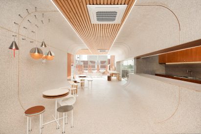 Interior photo of the Seoul cafe