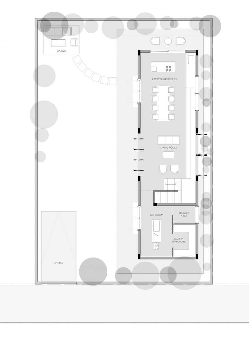 Ground floor plan of Cabin House